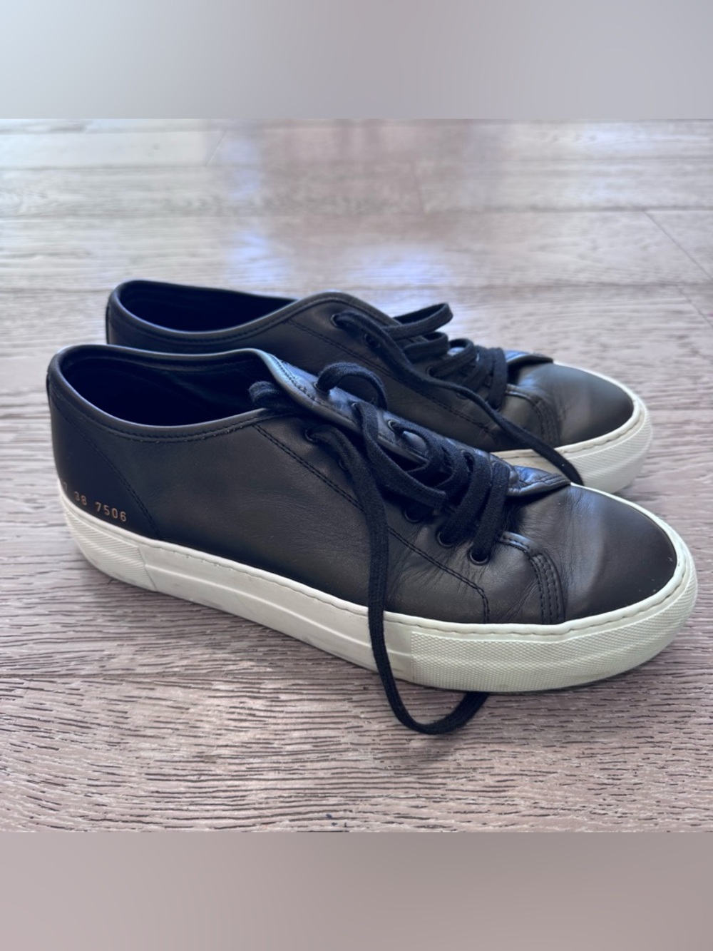 Common Projects Black Leather Sneakers